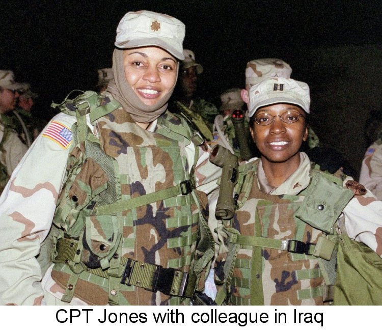 Captain Jones with colleague in Iraq